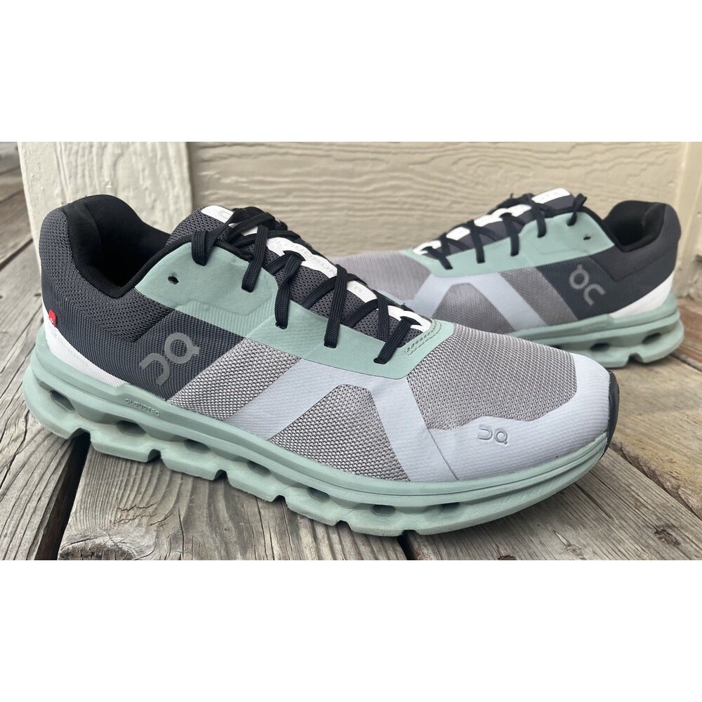 On Cloudrunner Men's 10 Running Shoes Alloy/Moss 46.99021